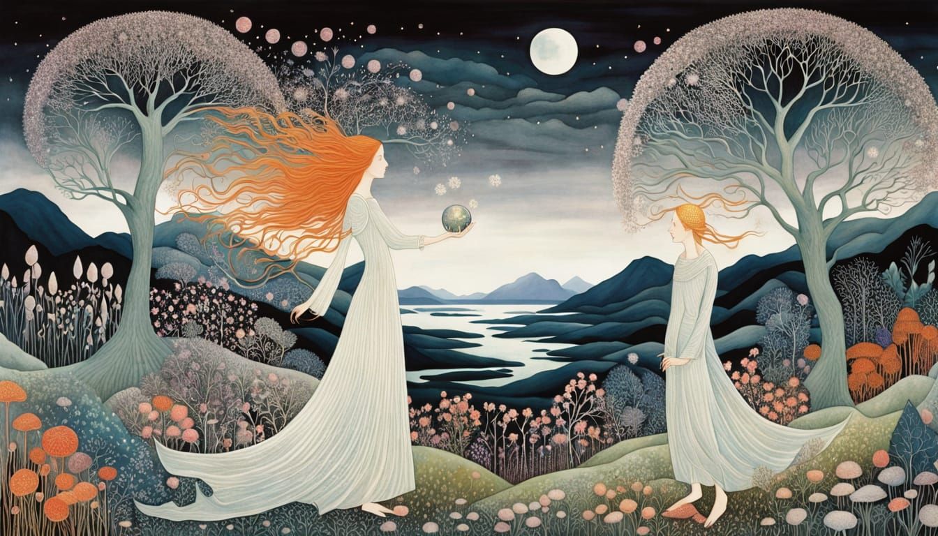 Ethereal Dreamscapes in Stormy Weather: A Mystic's Realm