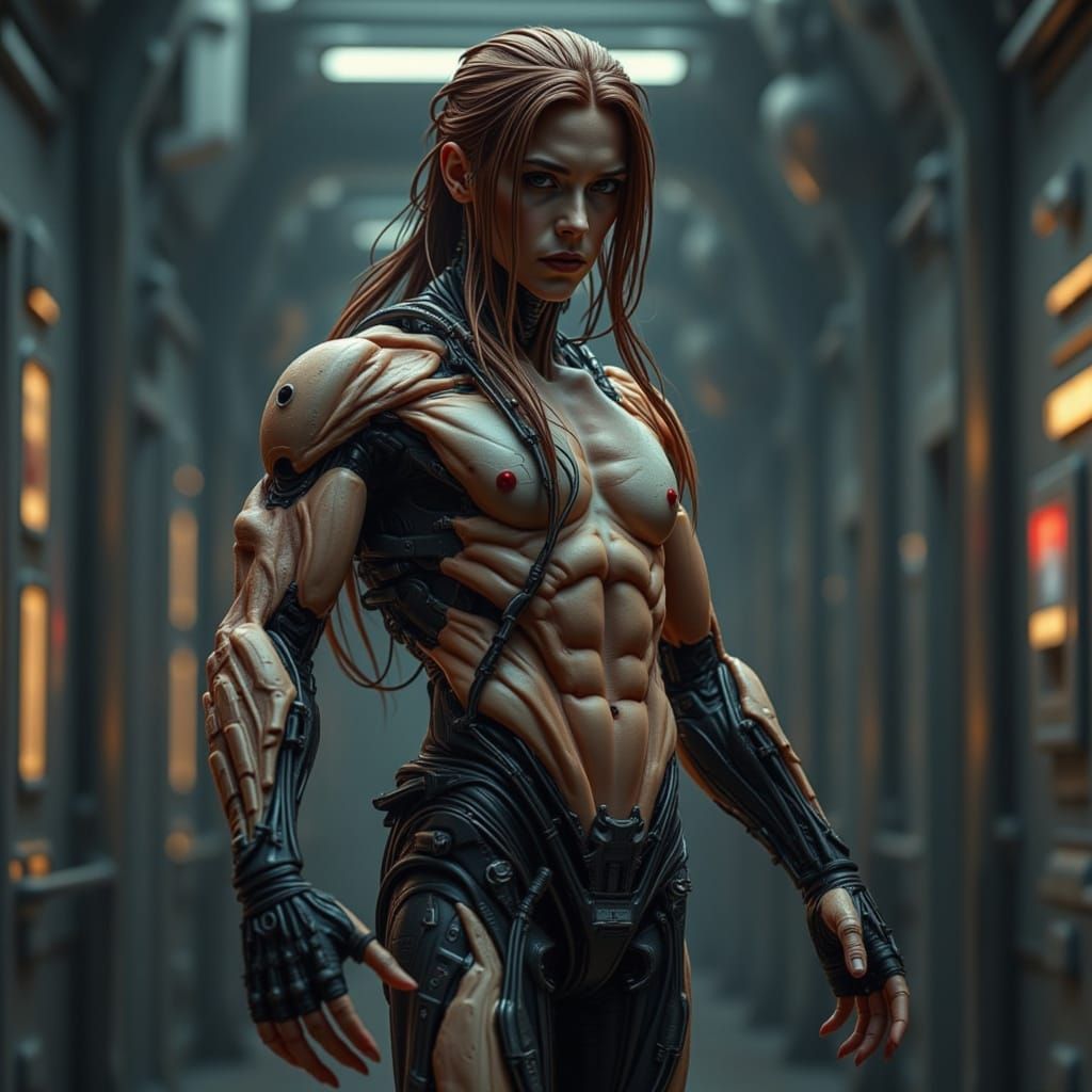 Futuristic Biopunk Man in Professional Photoshoot