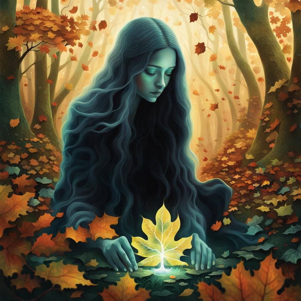 Resilient Woman in Bio Art Collage at Sunset