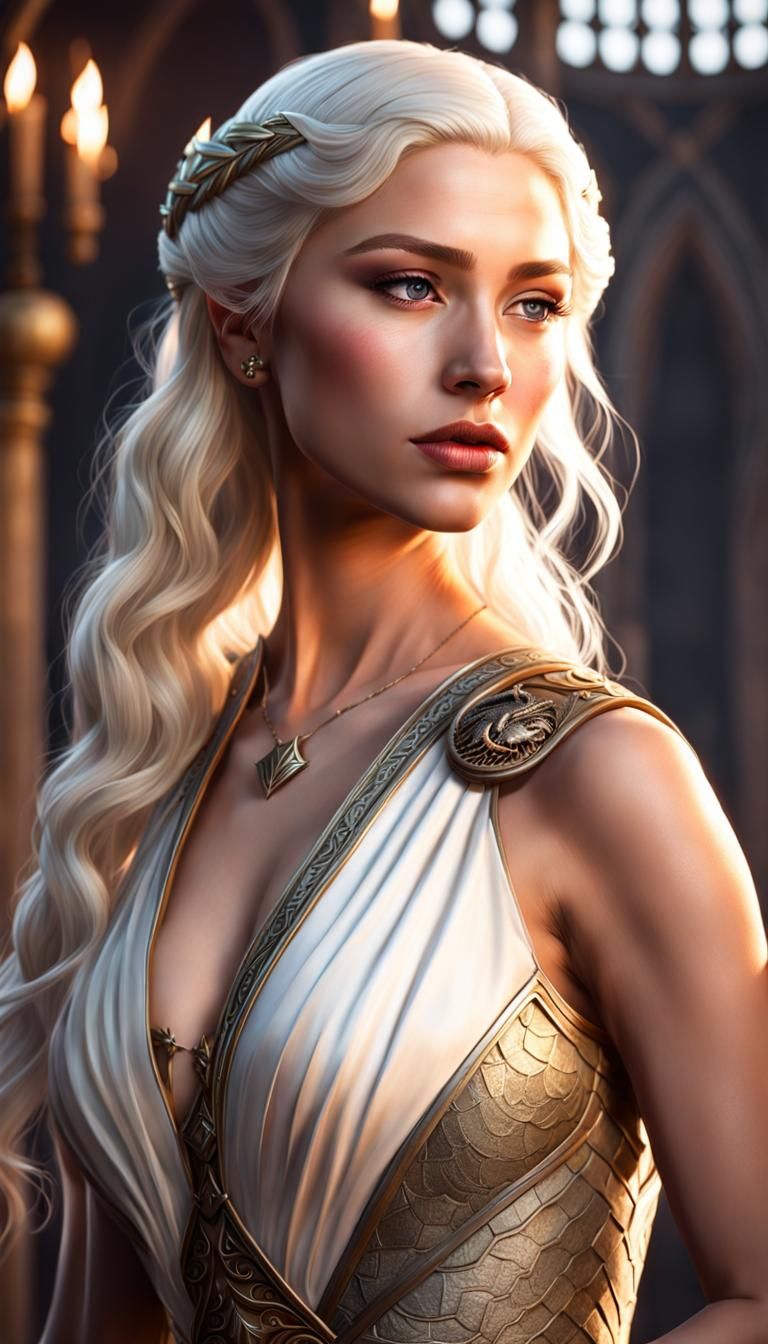 Fantasy Portrait of a Valyrian Girl in GOT Style