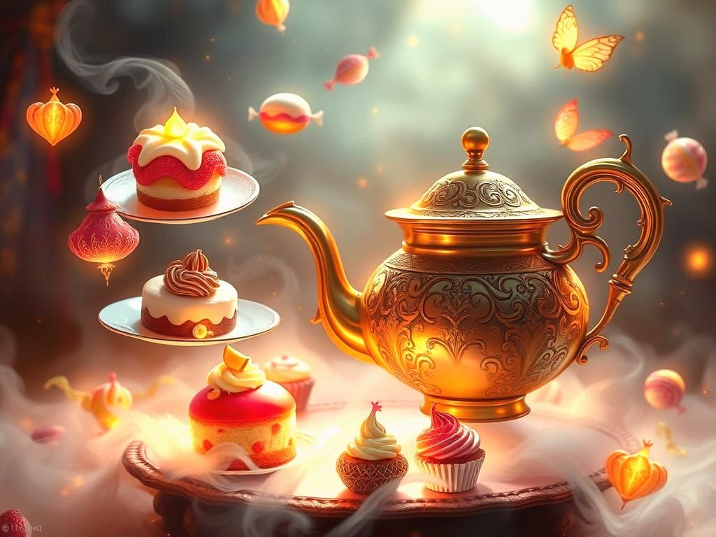 Magical Levitating Desserts and Enchanted Teapots