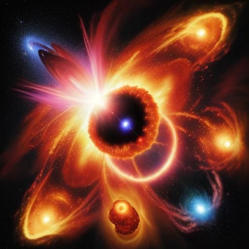 Spectacular Supernova Explosion in Deep Space