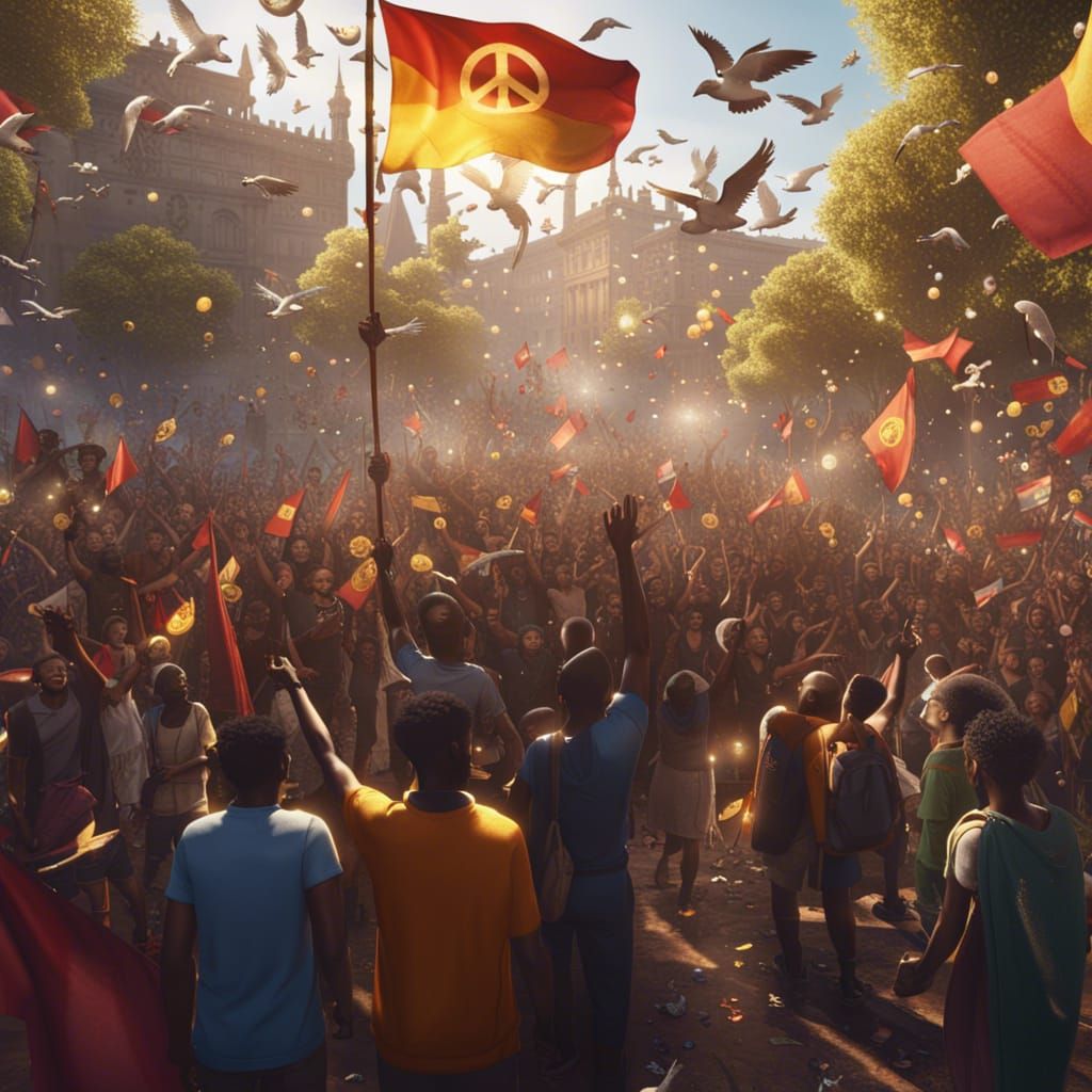 Unity and Peace Under a Glittering Sun