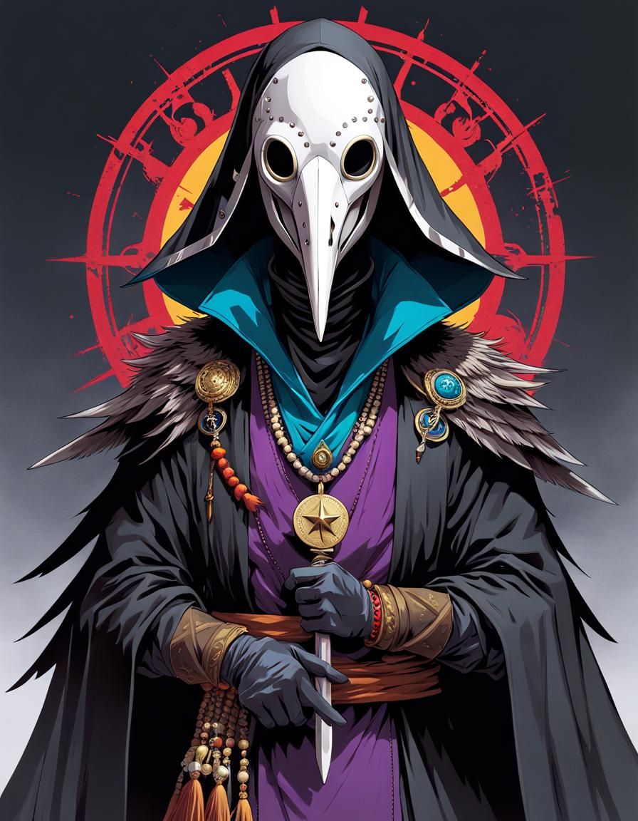 Plague Doctor Shaman in Anime Style
