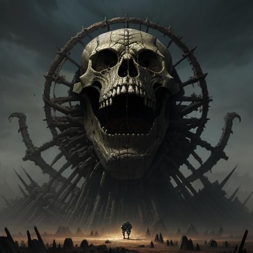 Draugar Titan Skull: Horror Art Inspired by Attack on Titan