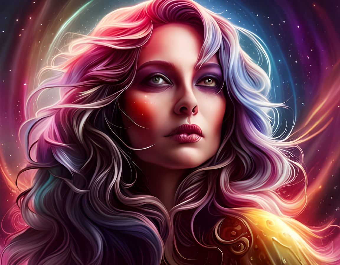 Day of the Dead Cosmic Goddess in HDR