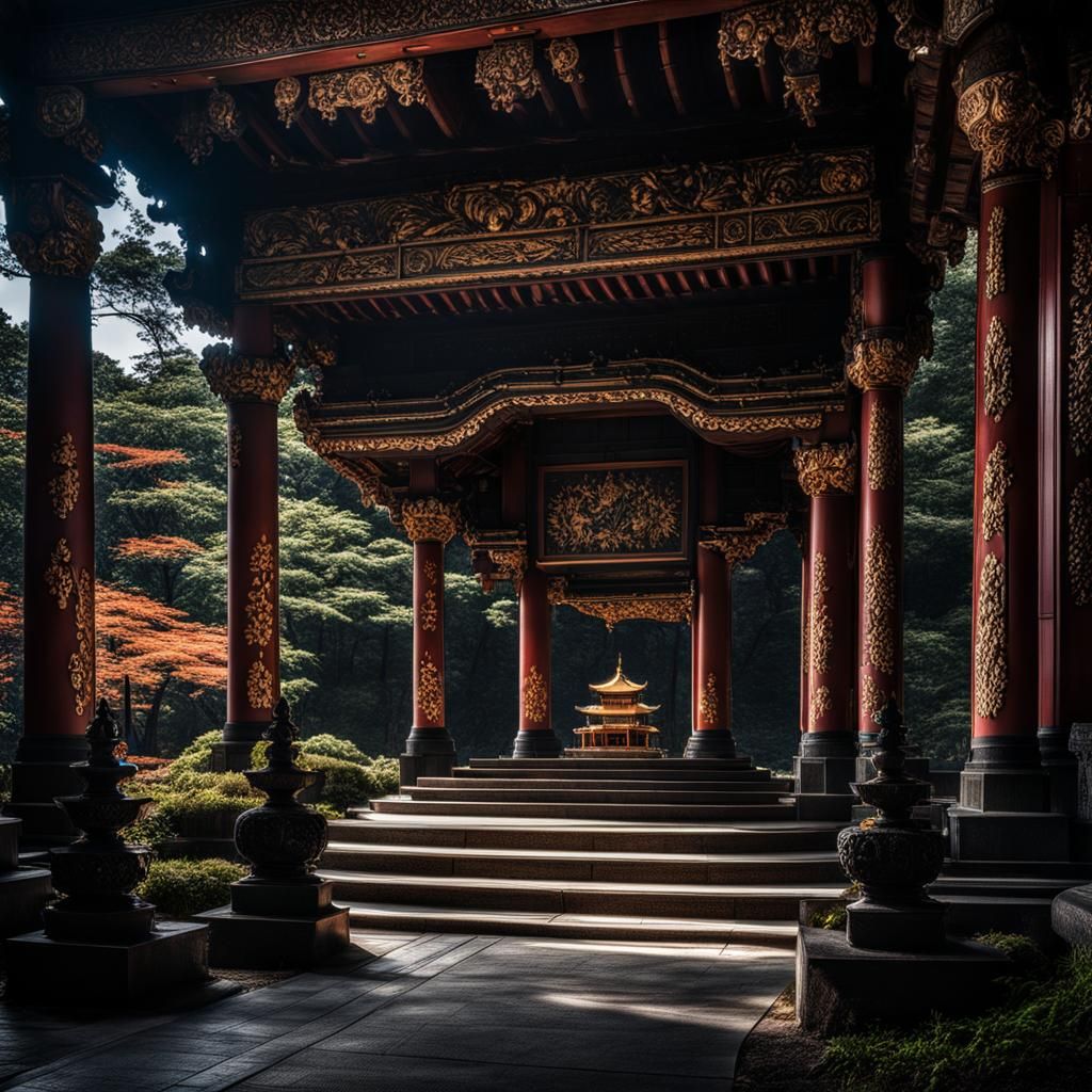 Detailed Gashadokuro Skeleton in Sinister HDR