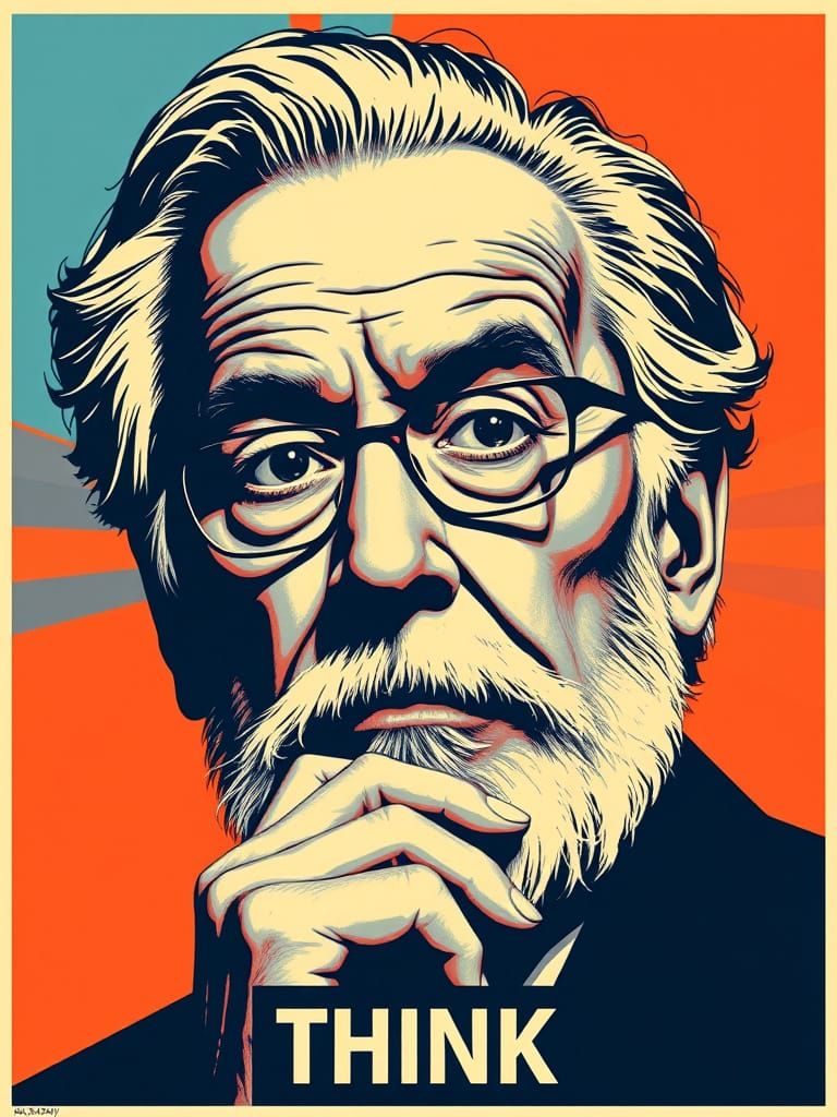 Asimov in Pop Art Poster Style