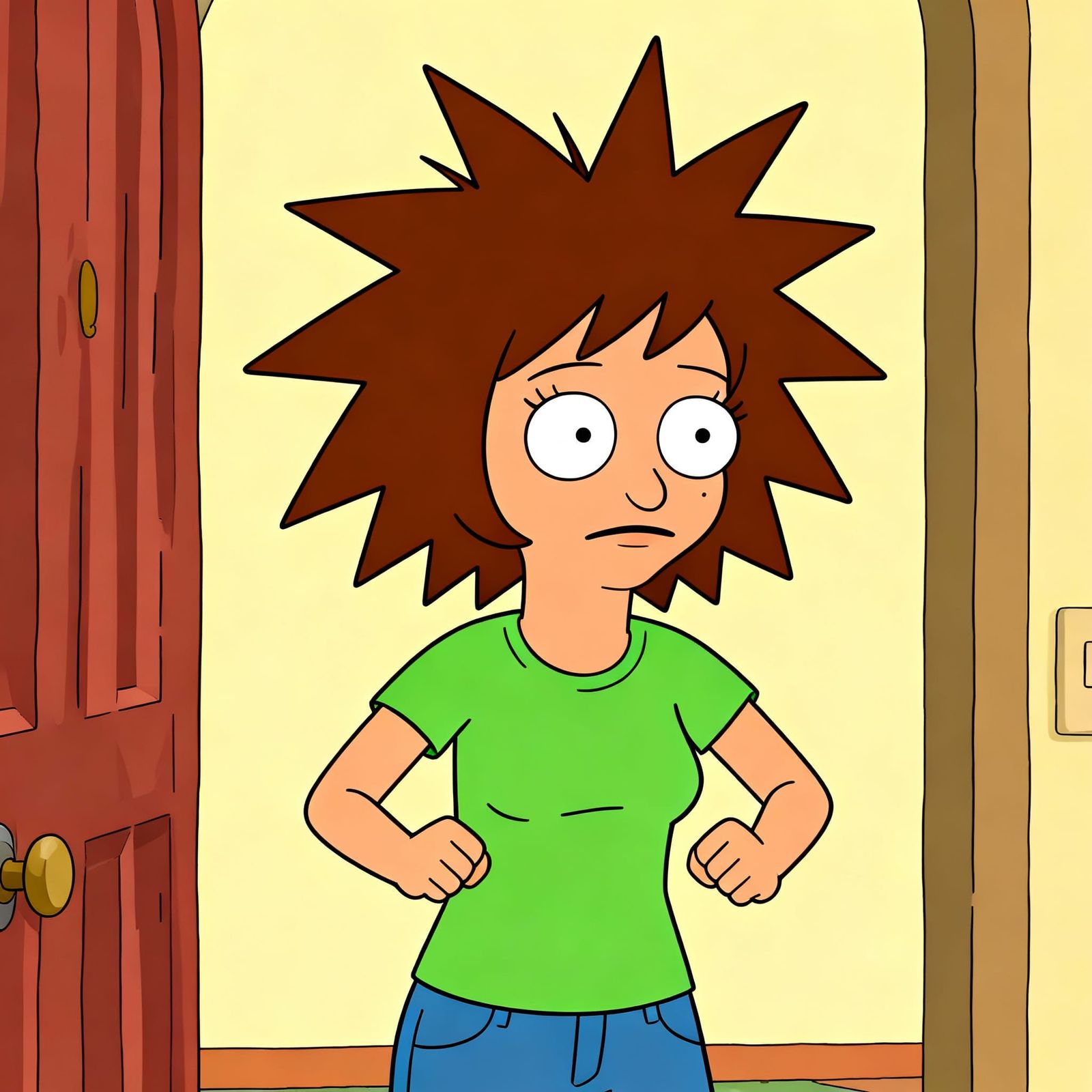 Bob's Burgers Style Cartoon Character