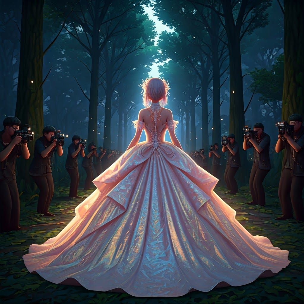 Ethereal Fairy Walks Runway in Shimmering Stardust Gown