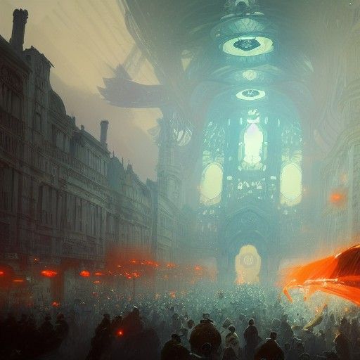 Passionate Crowd: Dynamic Lighting Concept Art