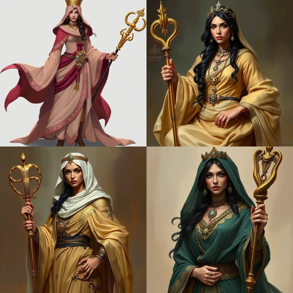 Eccentric Royal Patroness in Lavish Abayas