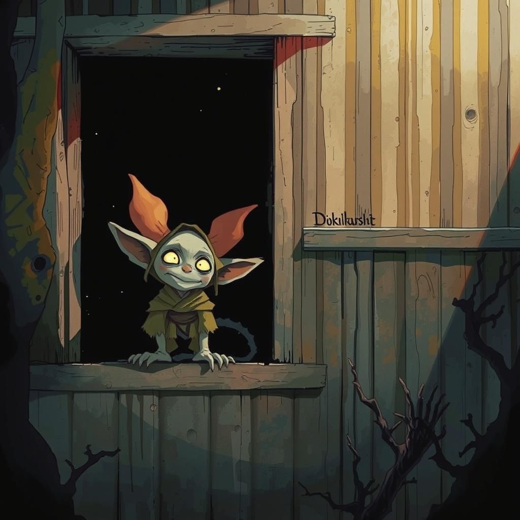 Sneaking, lurking, spying little anime hob-goblin