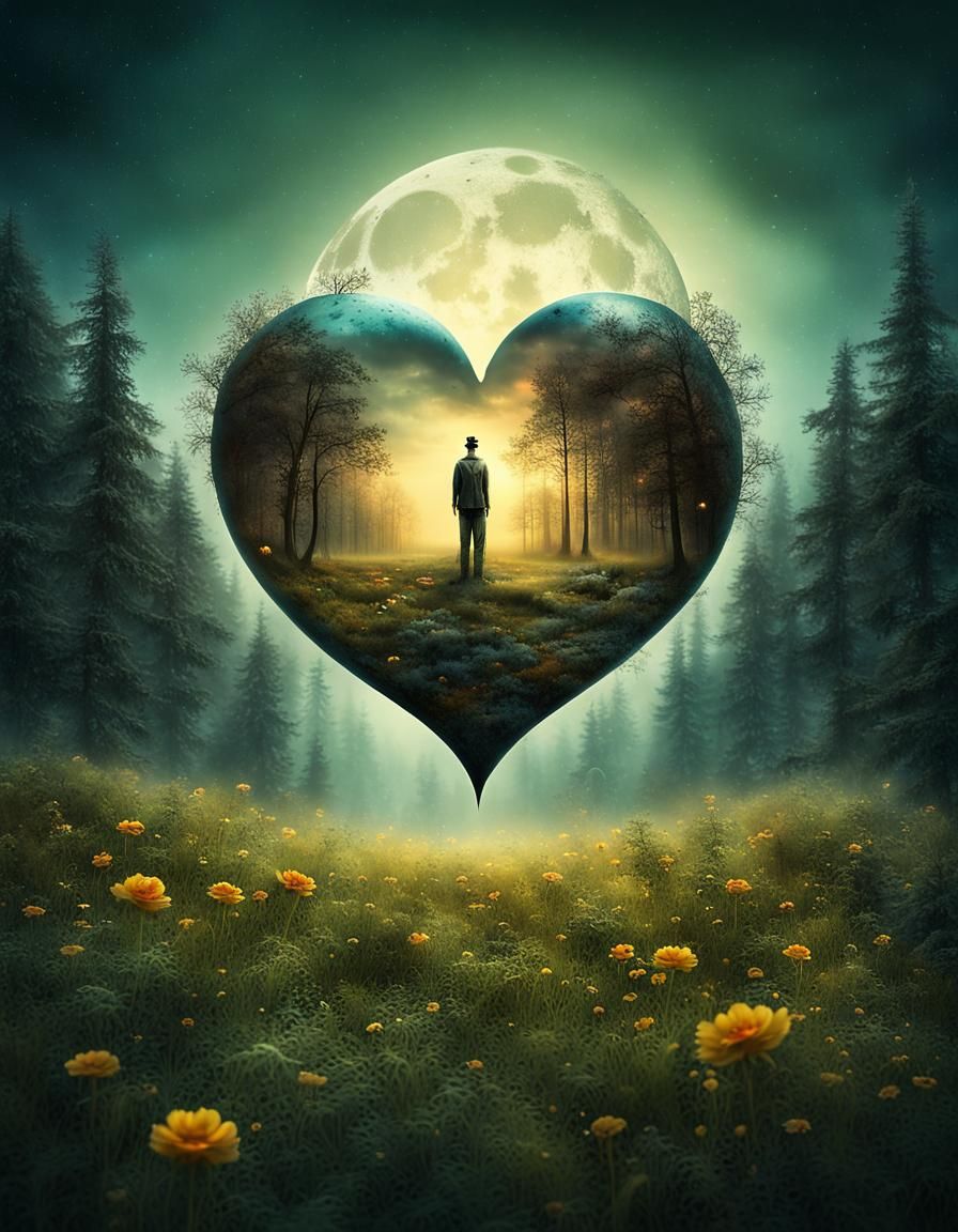 Moon heart forest