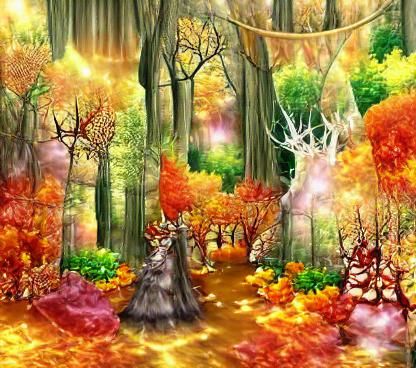 Enchanted Autumn Forest Path