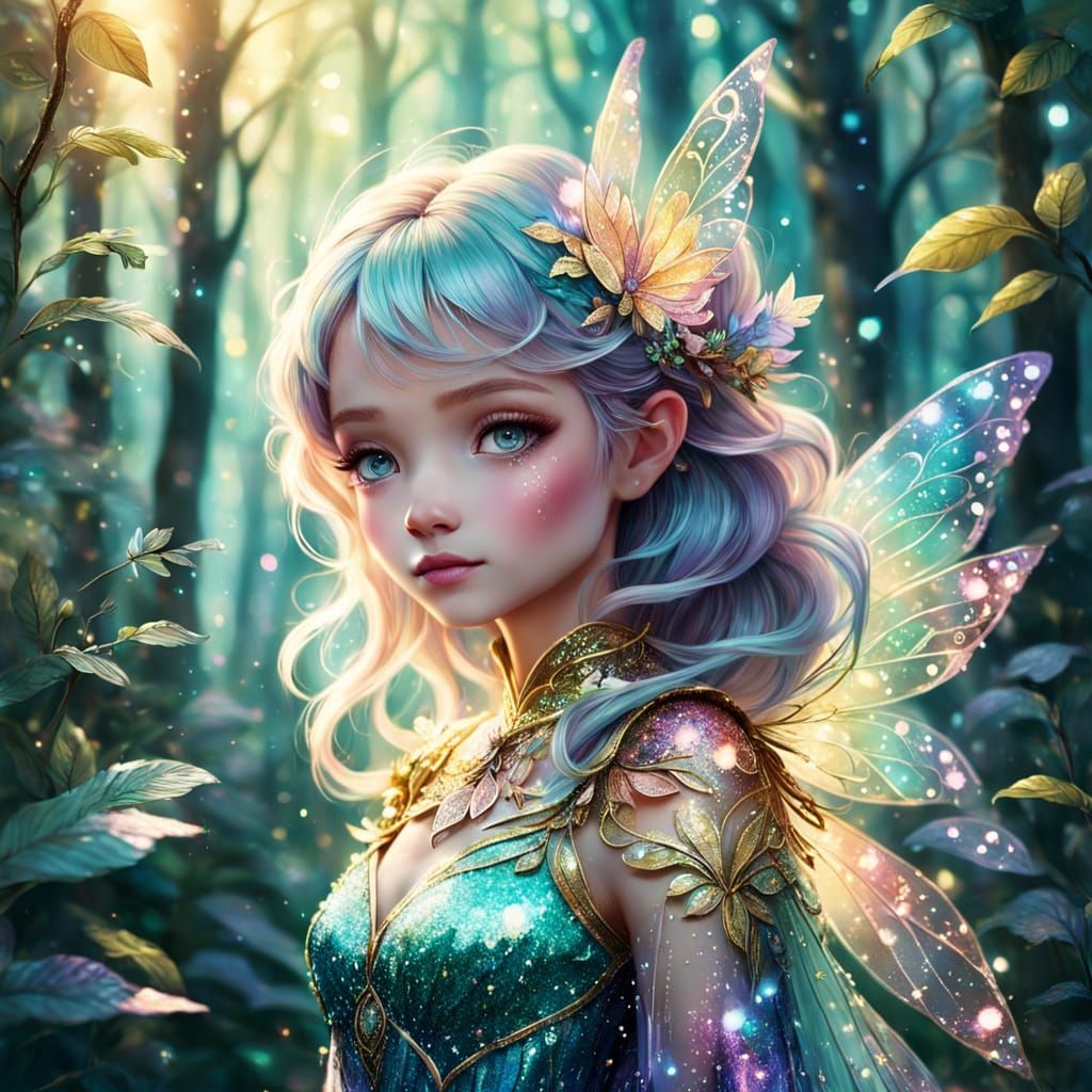 Enchanting Fairy Portrait in a Magical Forest