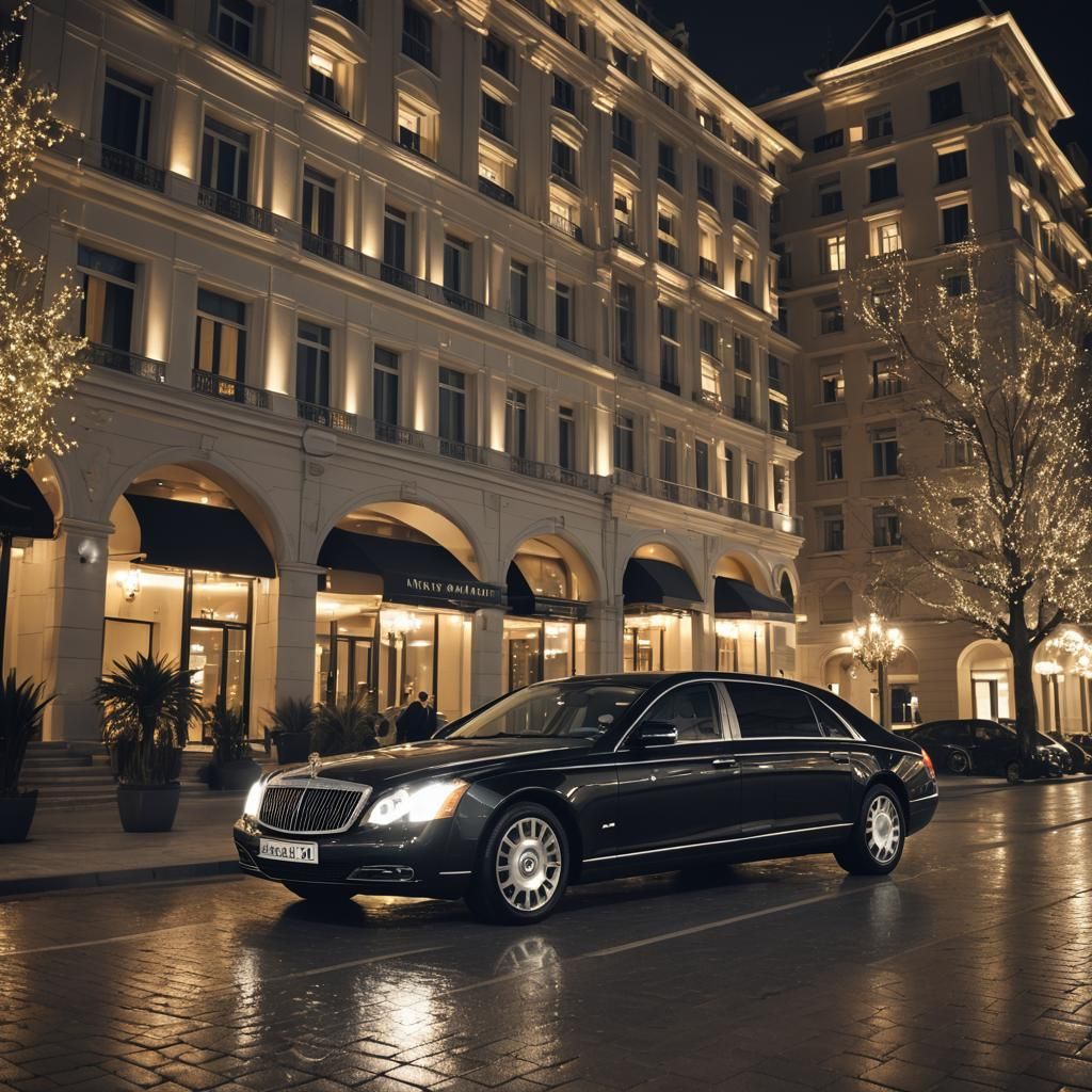 Maybach 62 at Night: Professional Photography
