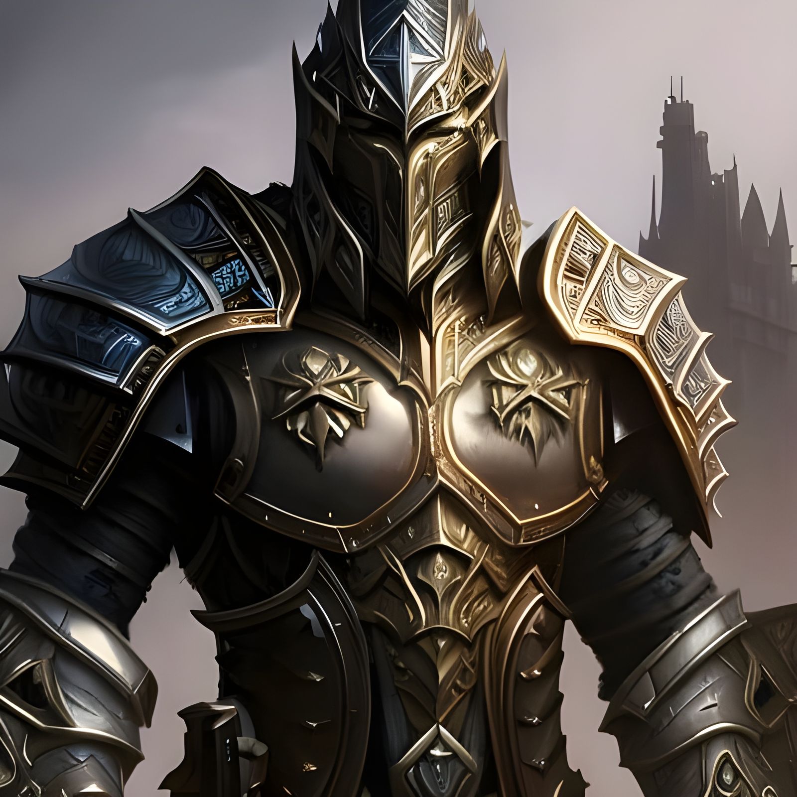 Death Knight in Skulls Armor Concept Art