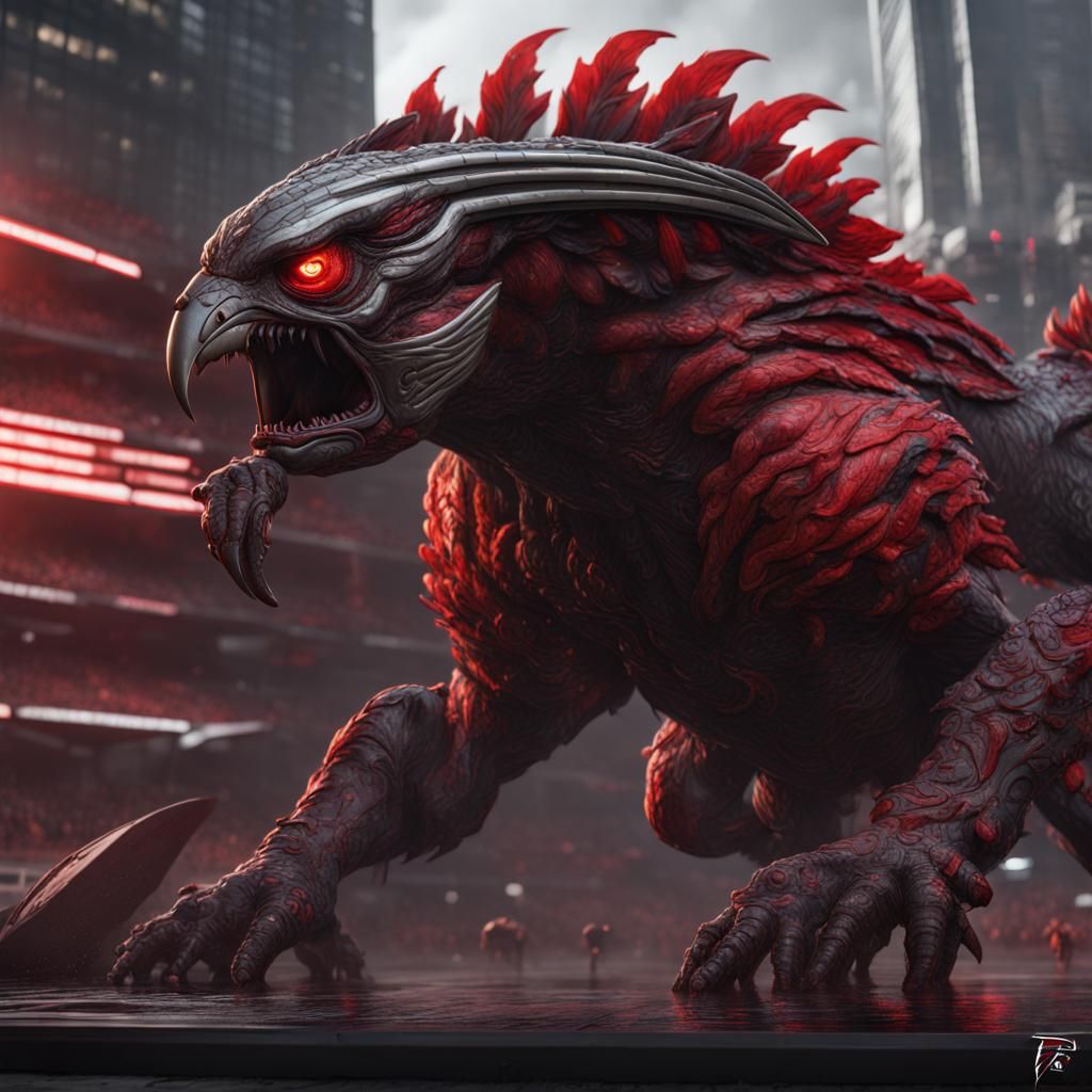 Atlanta Falcons Kaiju: Detailed Matte Painting
