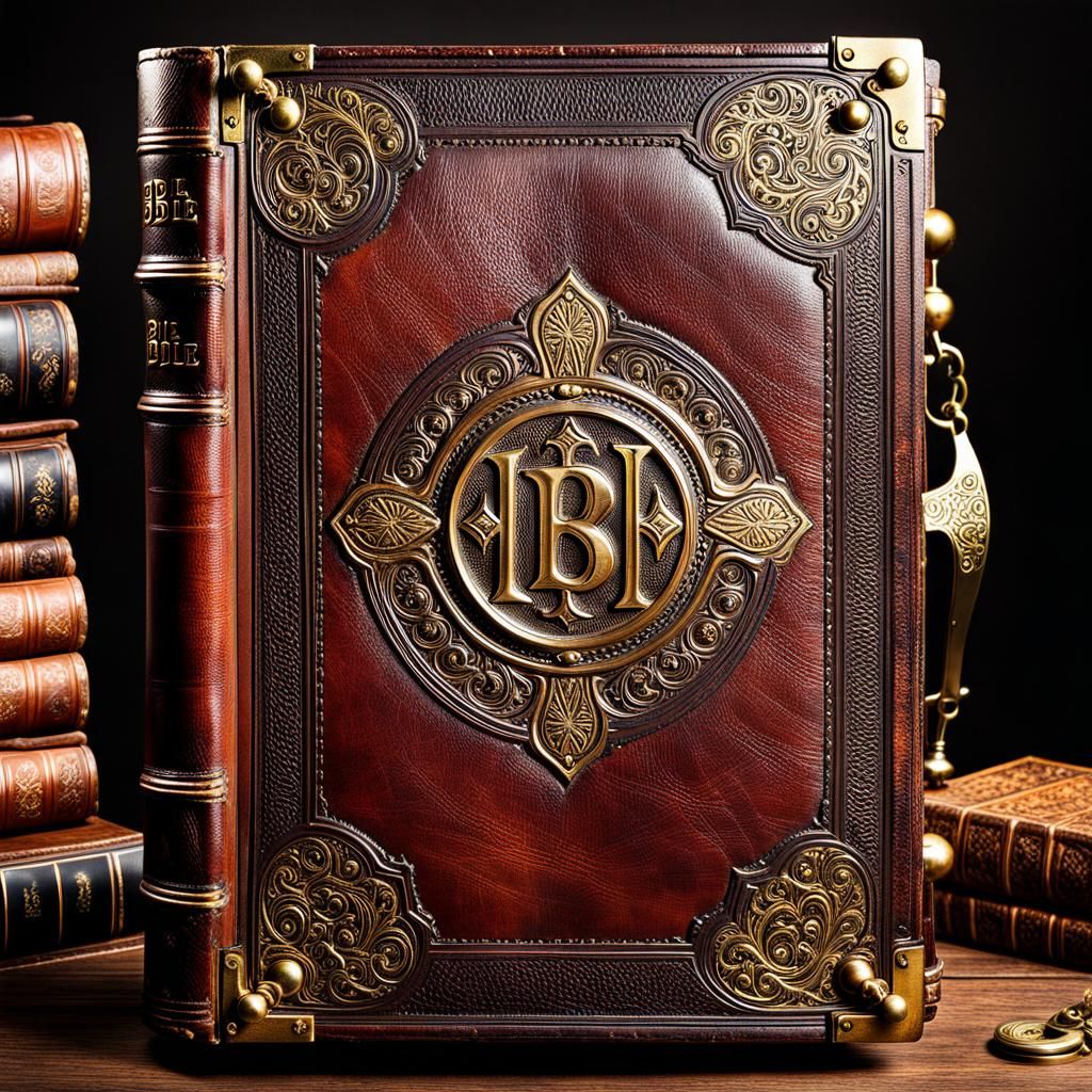 Antique leather book