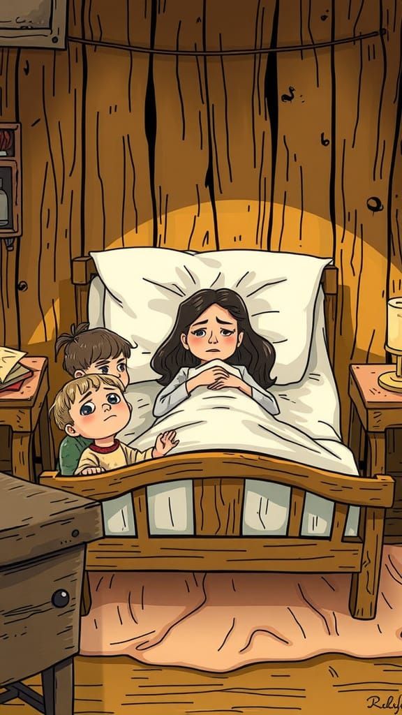 Motherly Love in a Rustic Hospital Setting