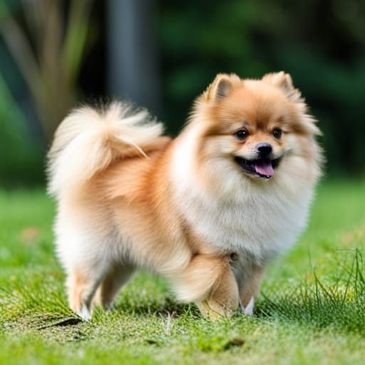 Fluffy Pomeranian Dog Portrait