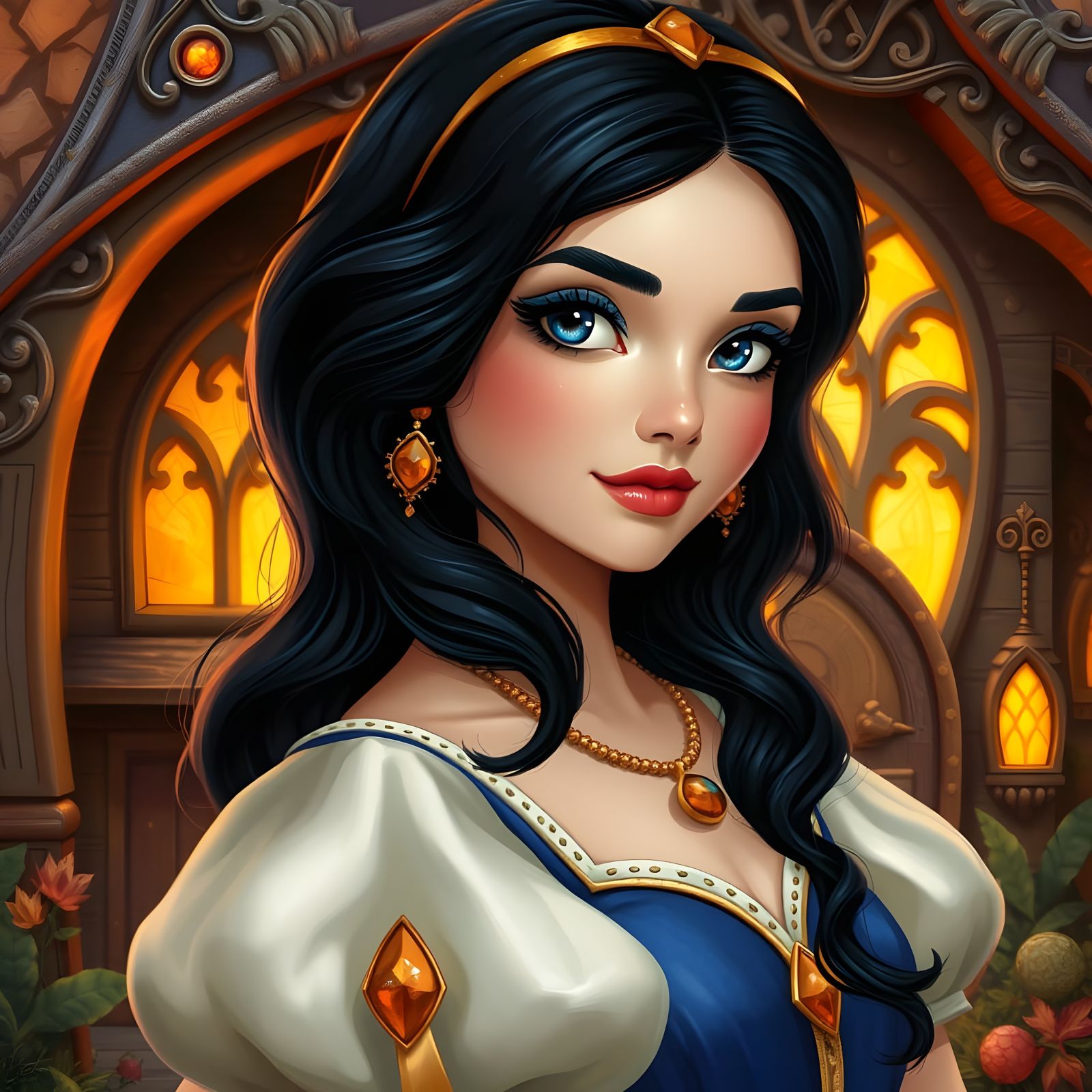 Snow White Toon in Art Deco Style