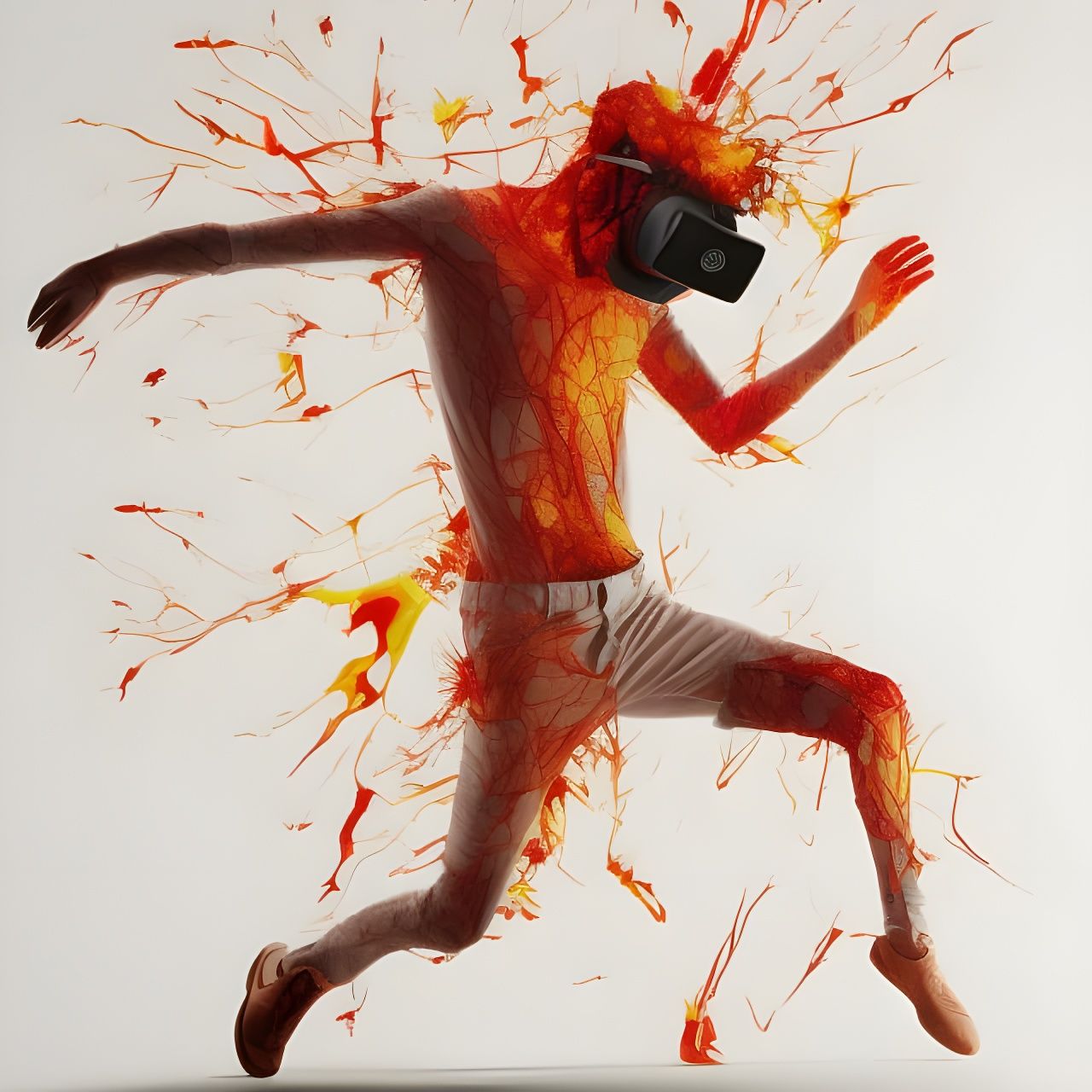 Polygonal Man Ablaze: Running in a Cell-Shaded Style