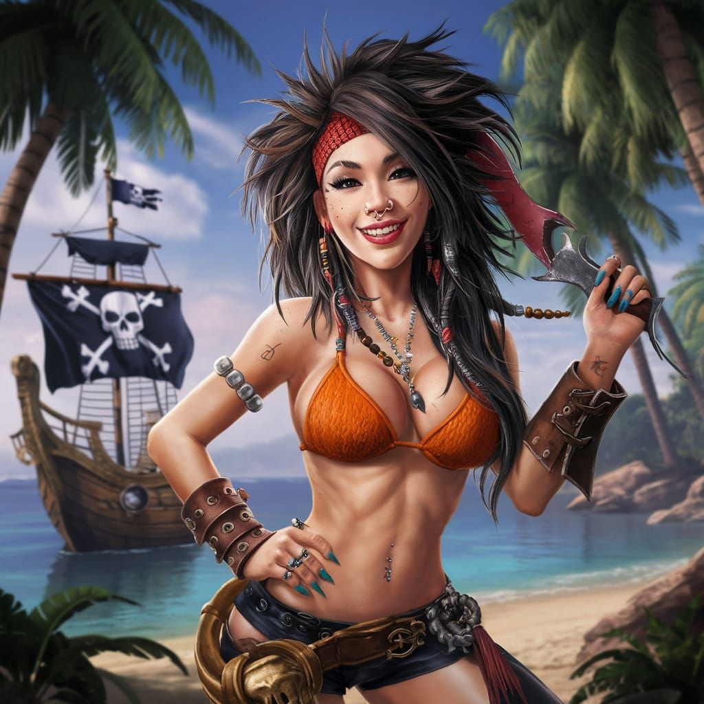 another gorgeous, beautiful, Asian pirate