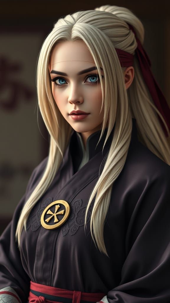 Photorealistic Portrait of Tsunade as Fifth Hokage