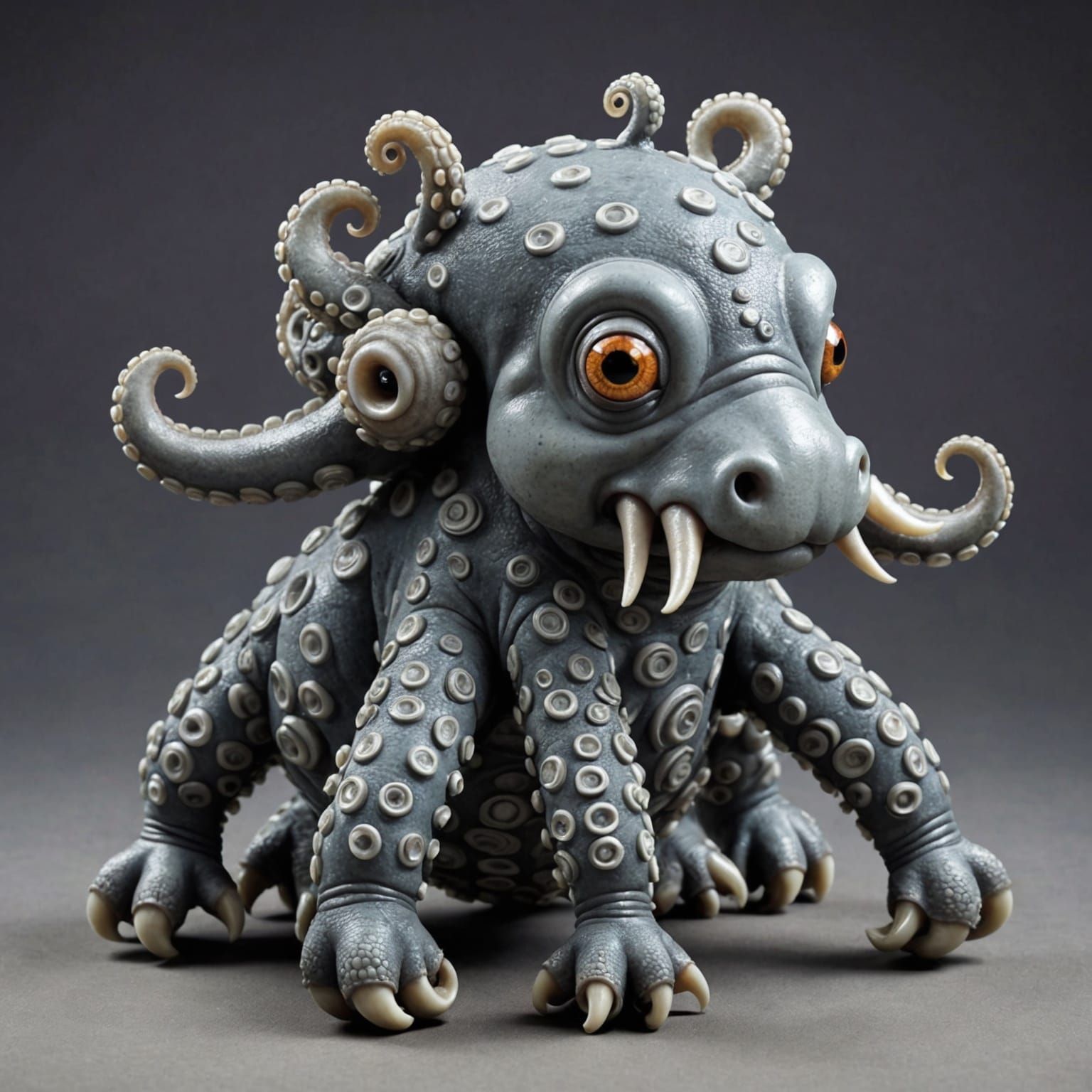 Octopus-Hippo Hybrid: A Whimsical Creature