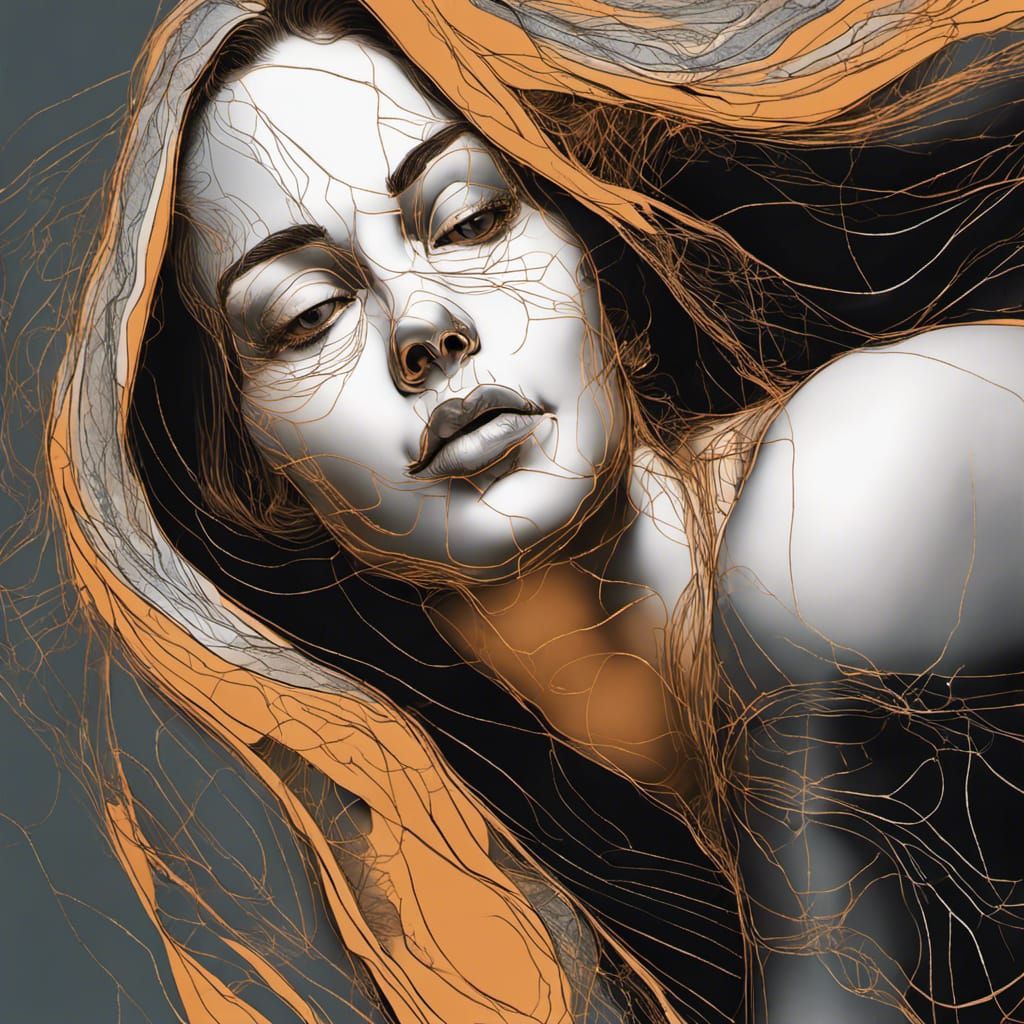 Detailed Pencil Sketch of a Hundred Women