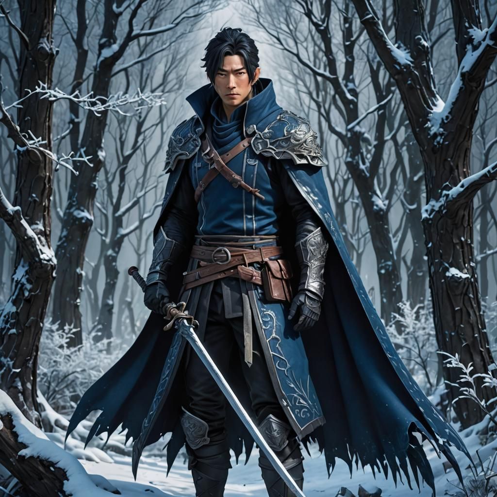 Fantasy Rogue in Mystical Forest, 3D Anime Art