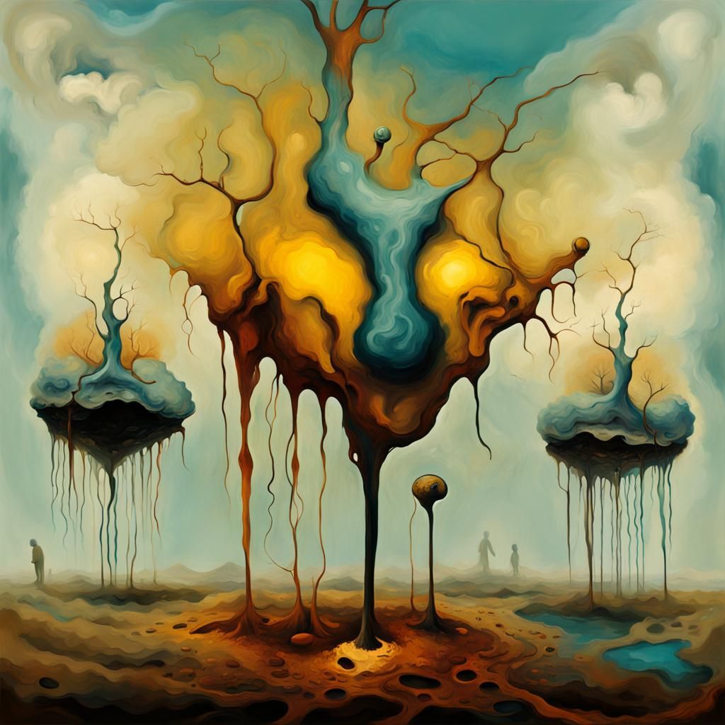 Surreal Dreamscape: A Digital Impasto Masterpiece