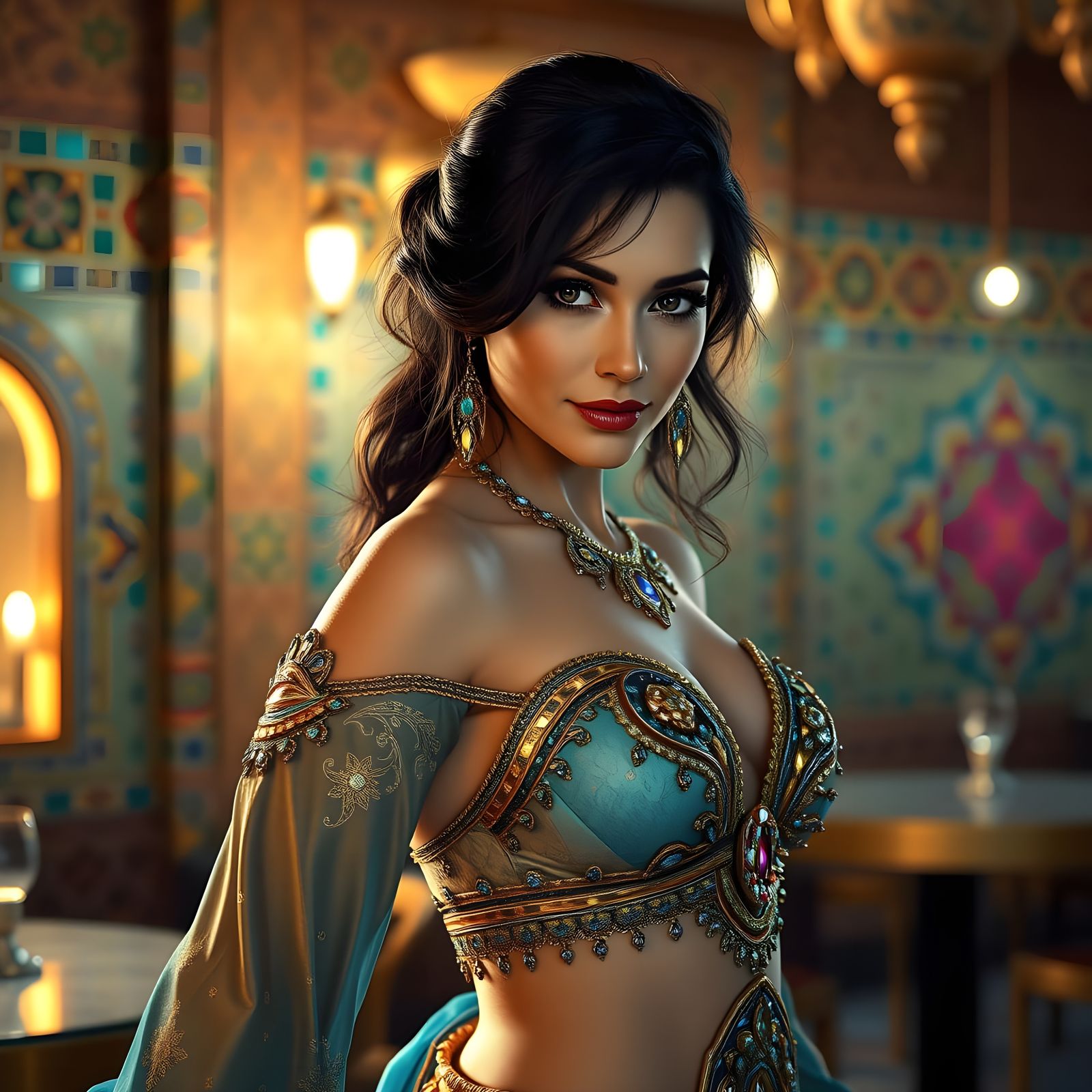 Barbara Eden as a Dancer in a Moroccan Restaurant, Concept A...