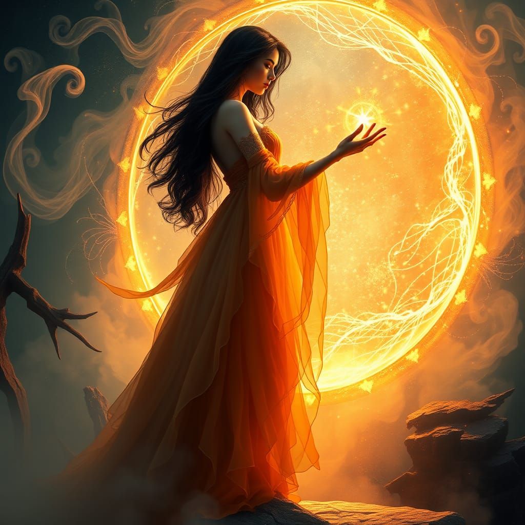 Ethereal Sorceress Portals Beyond Reality