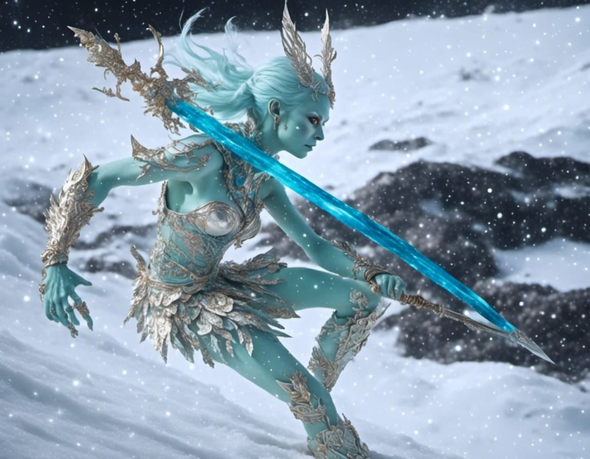 Elegant Goblin Warrior in Hyperreal Style