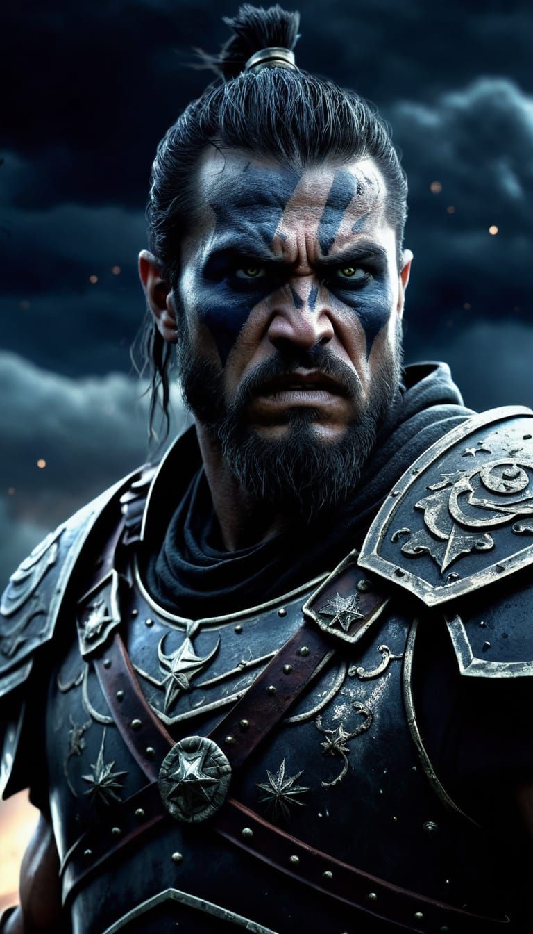 Warrior's Last Stand: Dark Fantasy Concept Art