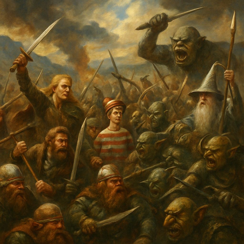 Epic Middle Earth Battle with Hidden Waldo
