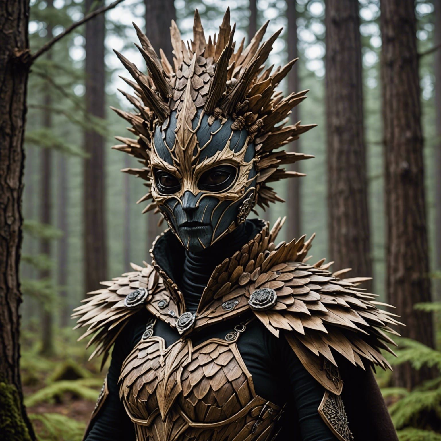 Pinecone Alien Hunter in Enchanted Forest