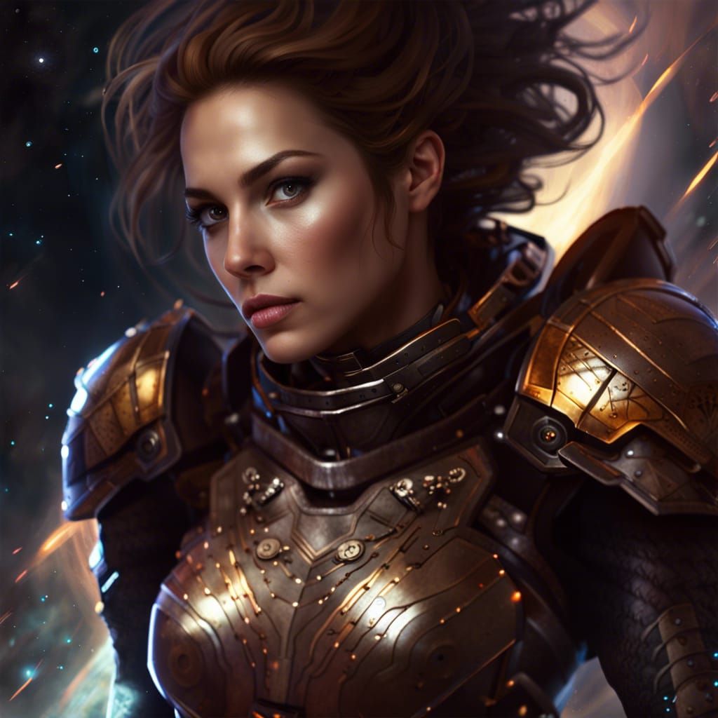Women in Space Armor Fantasy Concept Art