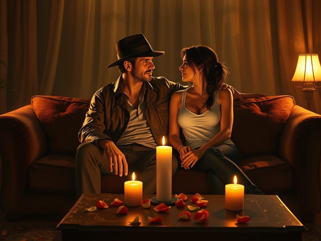 Romantic Evening for Indiana Jones and Lara Croft