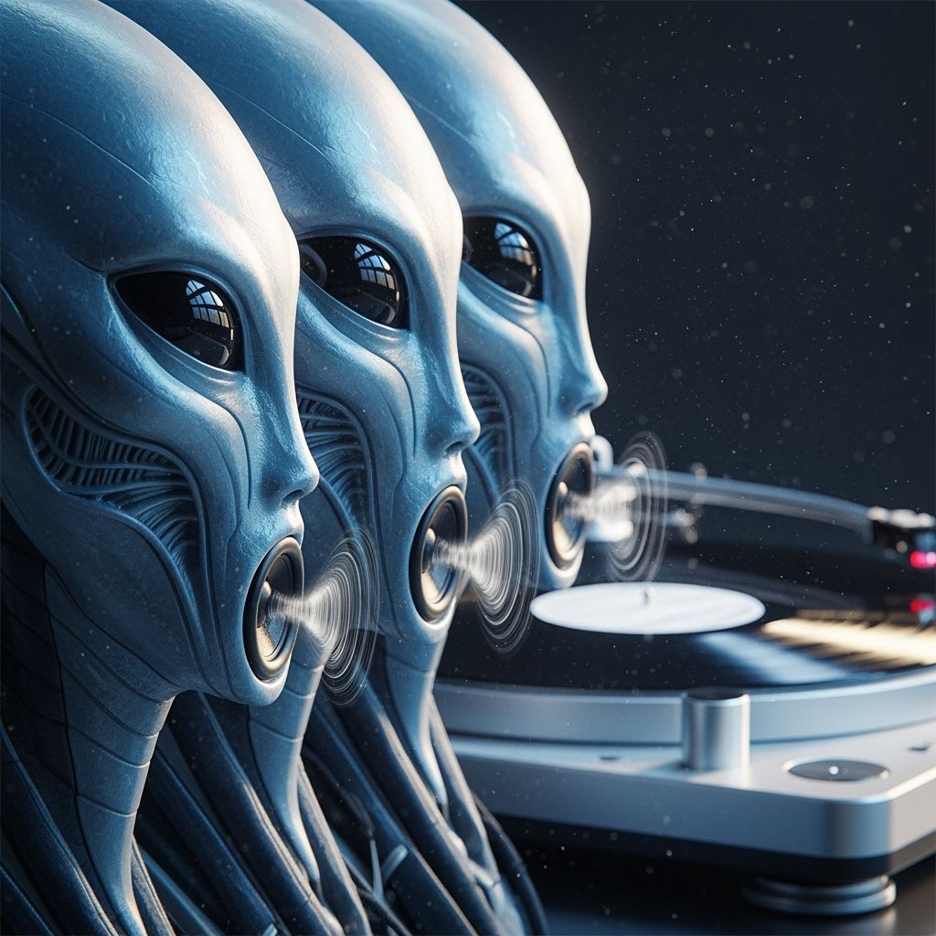 Alien Speaker Faces Pulsate with Hypnotic Sound