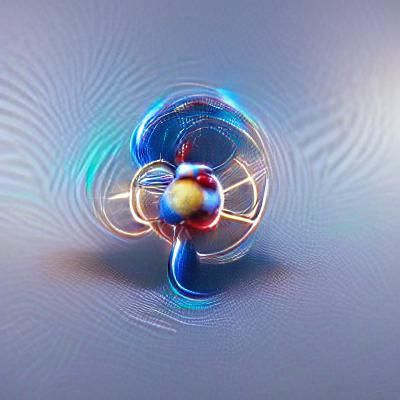 Detailed 4K Render of a Hydrogen Atom