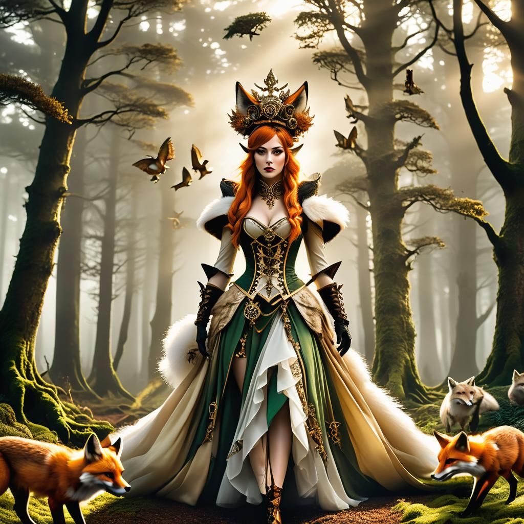 Elvin Maiden and her foxy friends