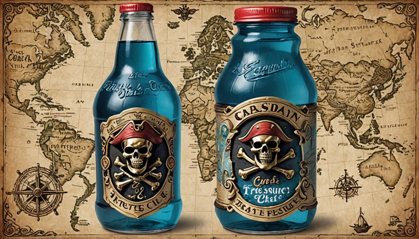 Pirate Treasure Soda Bottle: Fantasy Concept Art