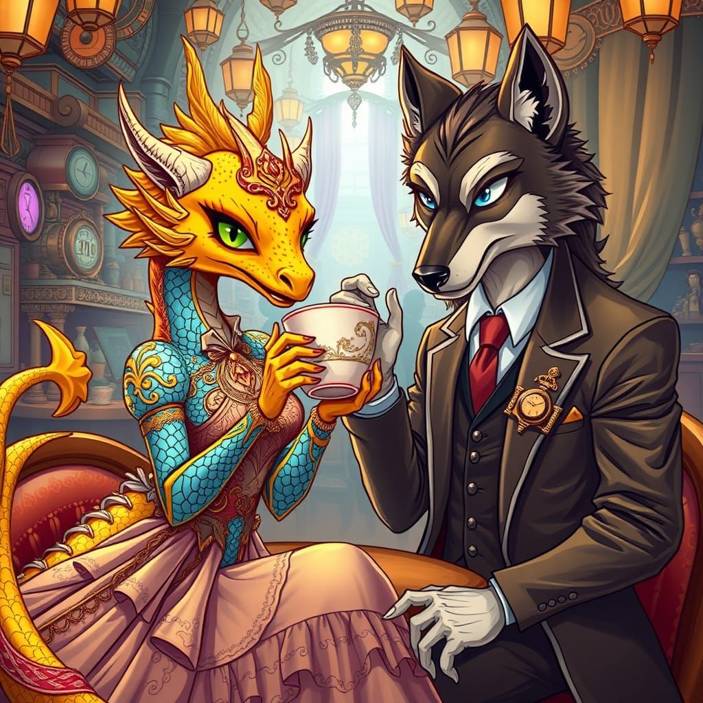 Mystical Tea Party in Steampunk Oasis