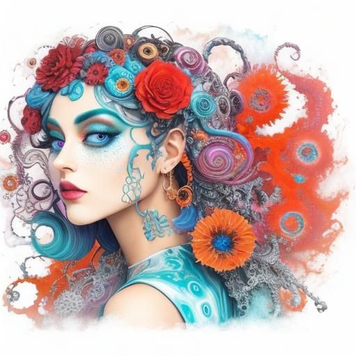 Surreal Origami Dreamworlds in Fractoluminescent Style