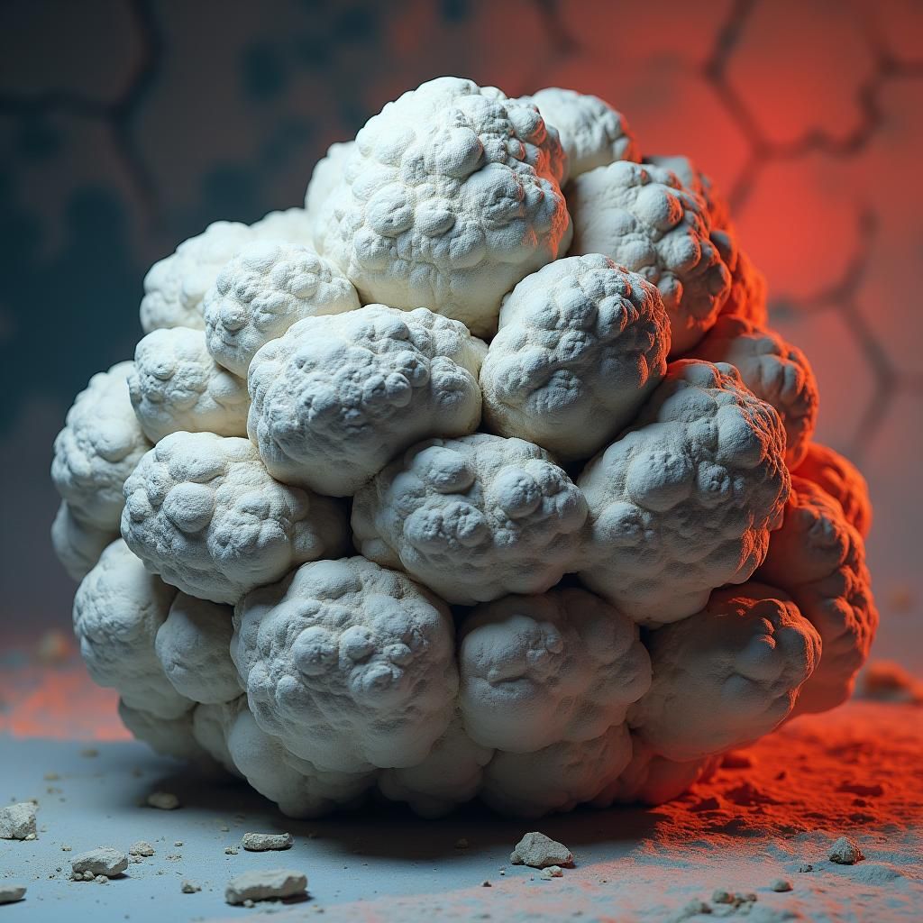 Majestic Clay Cloud Sculpture in Dramatic Lighting