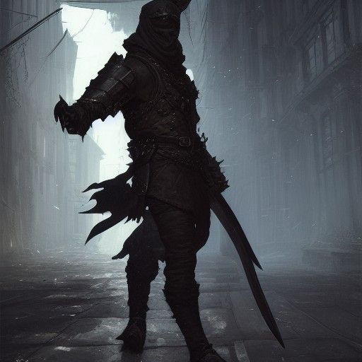 Armored Cat Thief in the Dark: Digital Concept Art